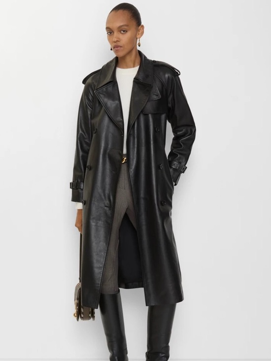 Burberry Jackets & Blazers - Burberry London Lambskin Leather Trench Coat. Size 2